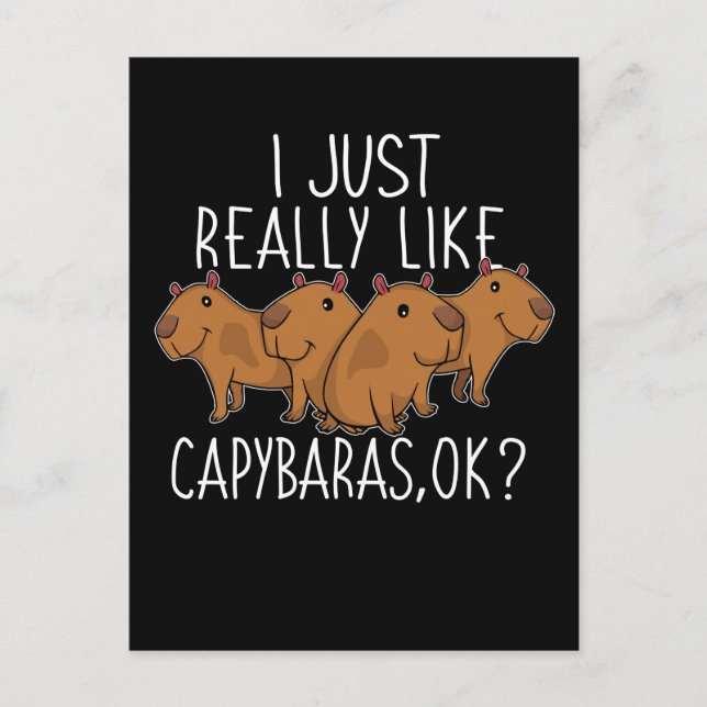 Capybara Gift Kids Women Cute Capybara Vykort (Framsida)