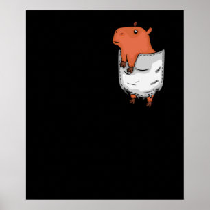 Capybara Gift Manar Cute Capybara Älskare Capybara Poster