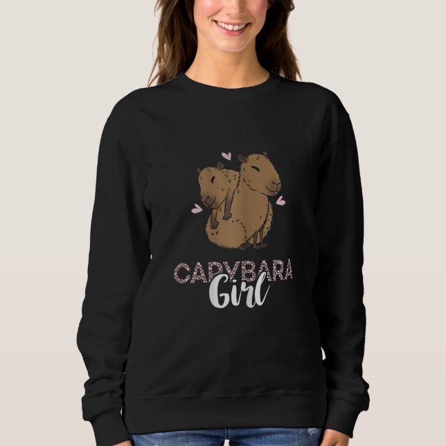 Capybara Girl Capybara   Capybara Rodent Animal T Shirt (Framsida)