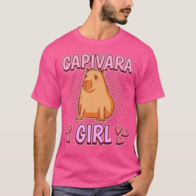 Capybara Girl Capybara T Shirt (Framsida)