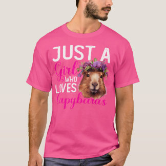 Capybara Girls Women, bara en flicka som Kärlek Ca T Shirt