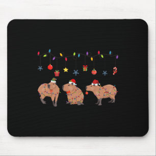 Capybara God jul Capybaras Älskare Funny Cap Musmatta