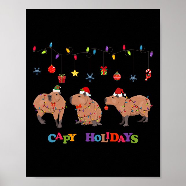 Capybara God jul Poster (Framsidan)