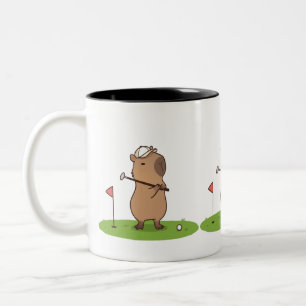 Capybara Golf Mugg Funny Golfer Coffee Kopp