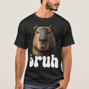 Capybara Graphic Bruh Meme T Shirt
