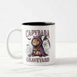 Capybara Graveyard Halloween Två-Tonad Mugg