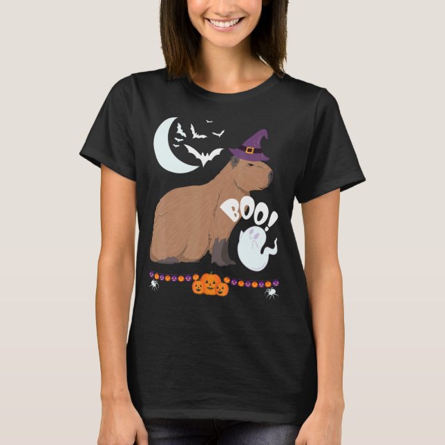 Capybara Halloween T Shirt (Framsida)