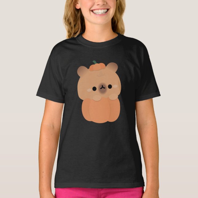Capybara Halloween T Shirt (Framsida)