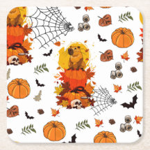 Capybara Halloween. Witch Pumpkin.