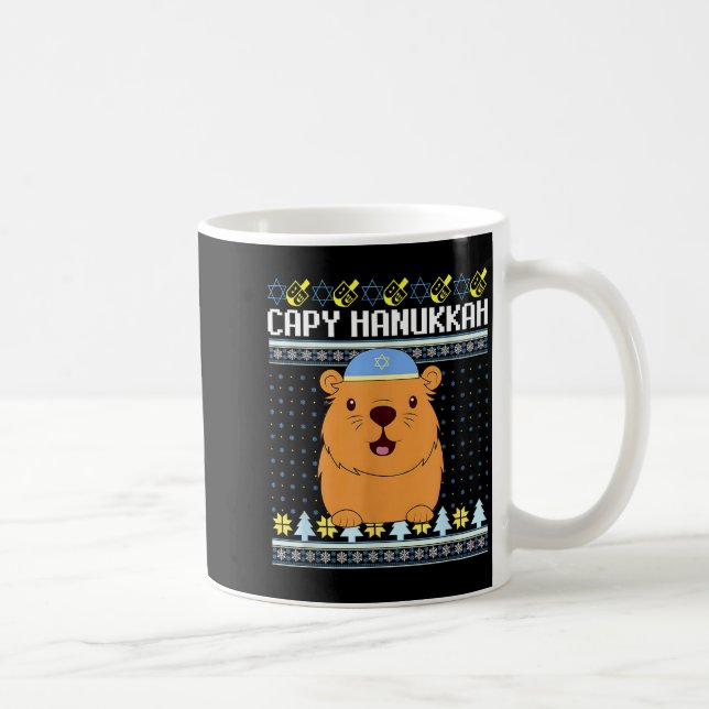 Capybara Hanukkah Capy Hanukkah Chanukah Jewish Ki Kaffemugg (Höger)
