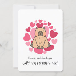 Capybara har så mycket kärlek Capy Valentine Day Inbjudningar