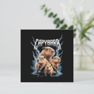 Capybara Heavy Metal Jul Roliga Julpresenter Julkort