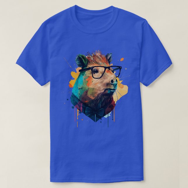 Capybara Hipster 2 T Shirt (Design framsida)