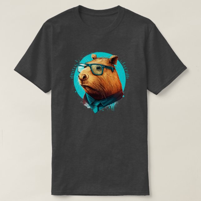 Capybara Hipster T Shirt (Design framsida)