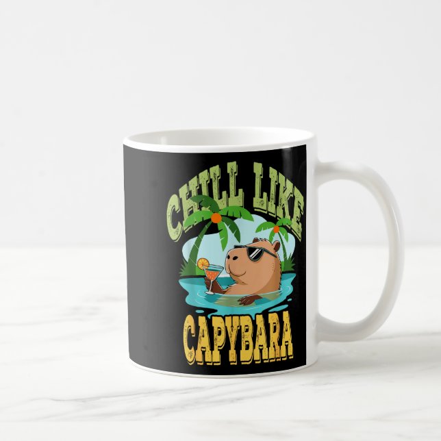Capybara Holidays - Funny Zen Rodent Quote Gift  Kaffemugg (Höger)