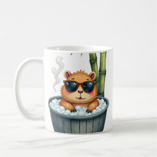 Capybara Hot Tub Relaxation Stress Relief Sticker Kaffemugg