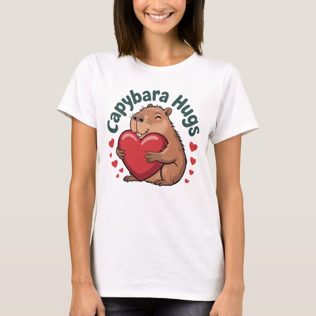 Capybara Hugs T Shirt (Framsida)