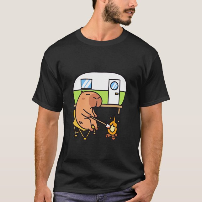 Capybara Husvagn Marshmallow TID T Shirt (Framsida)