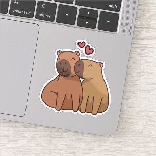 Capybara i kärlek-dekal klistermärken