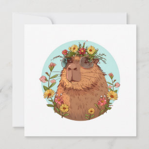 Capybara i solglasögon Summertime Inbjudningar