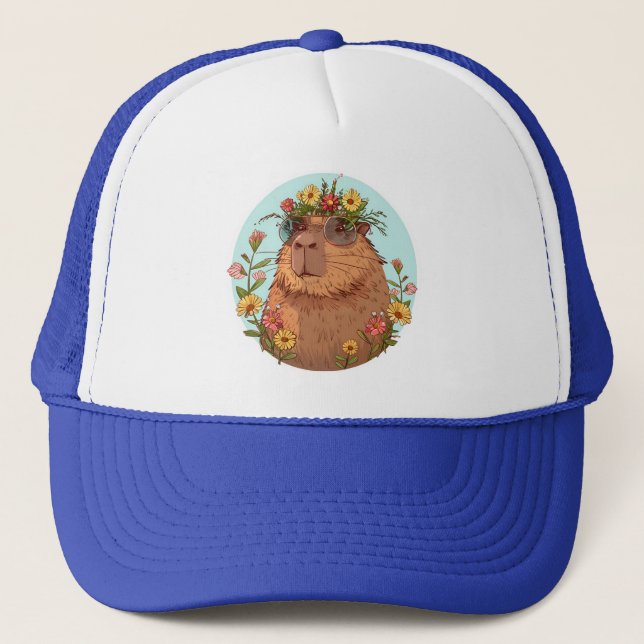 Capybara i solglasögon Summertime Keps (Framsida)