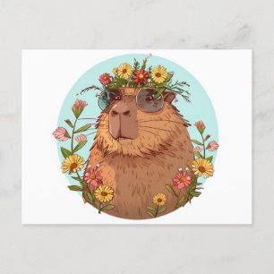 Capybara i solglasögon Summertime Vykort