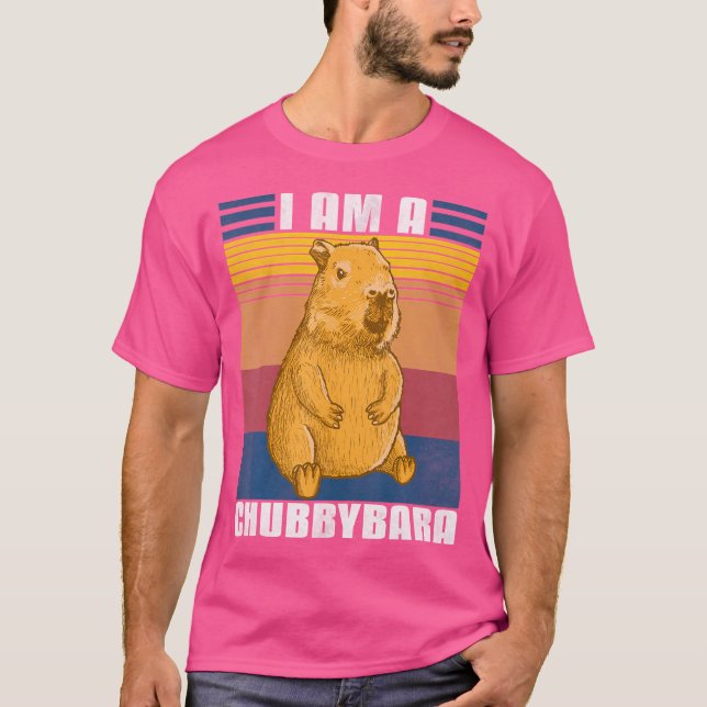 Capybara Iam A Chubbybara T Shirt (Framsida)