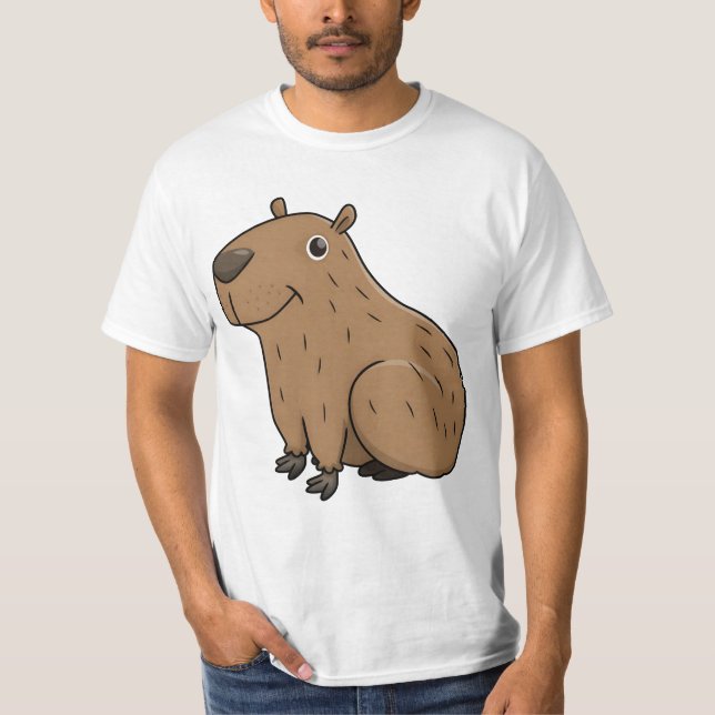 " Capybara Illustrations & Clip Art " T Shirt (Framsida)