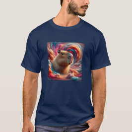 Capybara in the clouds t shirt