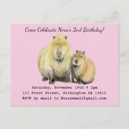 Capybara-inbjudan Inbjudan Vykort