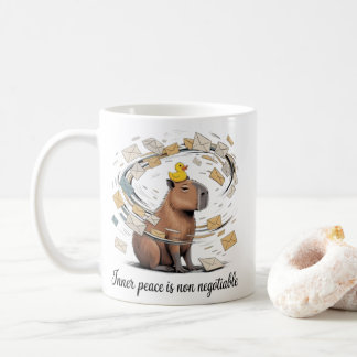 Capybara Inner Peace Mug - Funny Office Coffee Cup Kaffemugg