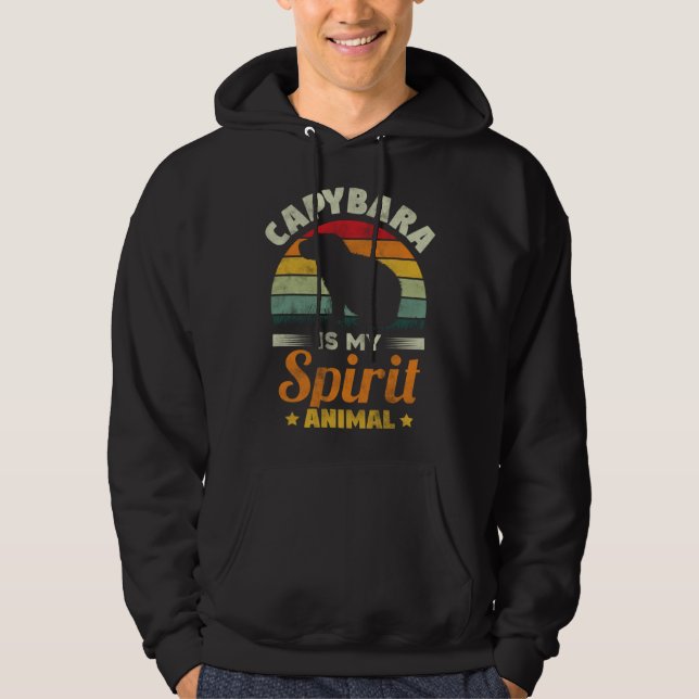 Capybara Is My Spirit Animal   Capybara Rodent Hoodie (Framsida)