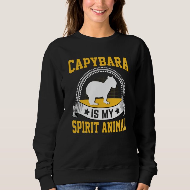 Capybara Is My Spirit Animal T Shirt (Framsida)