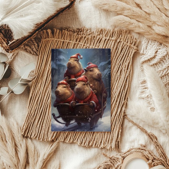 Capybara jul firande Capy Kort (Skapare uppladdad)