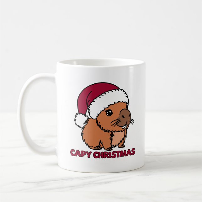 Capybara-jul Kaffemugg (Vänster)