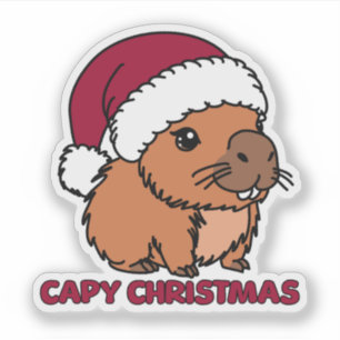 Capybara-jul Klistermärken