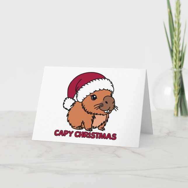 Capybara-jul Kort (Framsida)