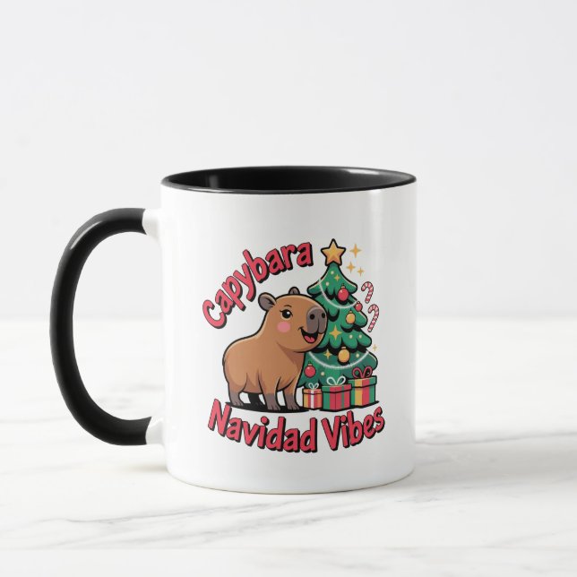 Capybara julstämning Höglids Humor Mugg (Vänster)