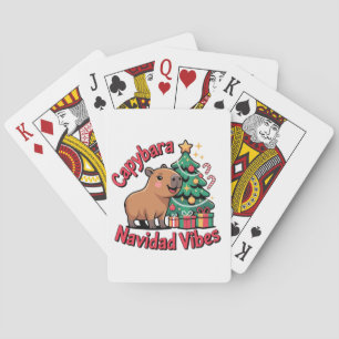 Capybara julstämning Högljudd julhumor Casinokort