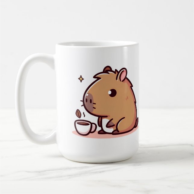 Capybara kaffe älskare kaffemugg (Vänster)