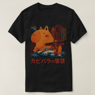 Capybara Kaiju Attack – Jätte Gnagare Rampage T Shirt