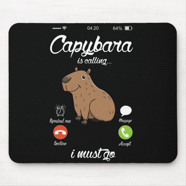 Capybara kallar sig Capibara Rodent Animal Lover Musmatta (Framsidan)