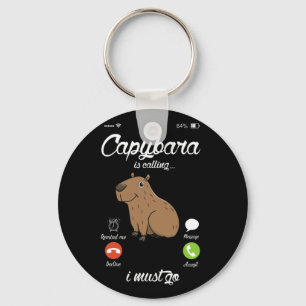 Capybara kallar sig Capibara Rodent Animal Lover Nyckelring