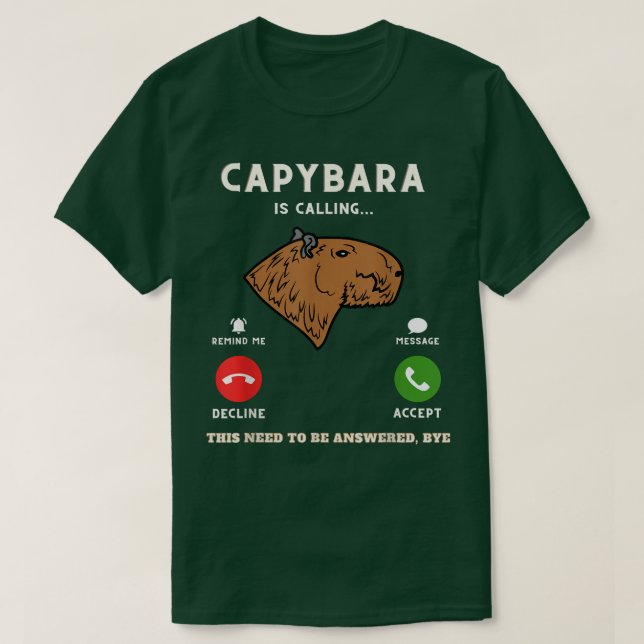 Capybara kallar sig för en underlig Capibara Meme  T Shirt (Design framsida)