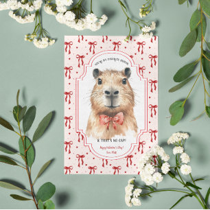 Capybara Kärlek: Inget Cap Alla Hjärtans Dag Kort