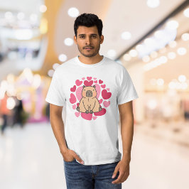 Capybara Kärlek med Lot Hearts T-Shirt