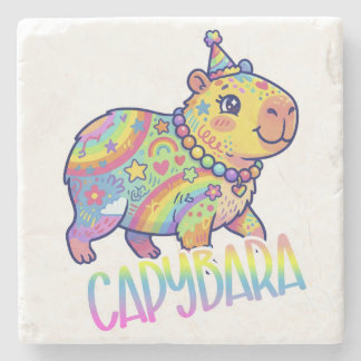 Capybara Kid Core Colorful Art Y2Ktype Stenunderlägg
