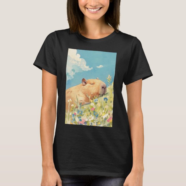 Capybara Kraftnapp T Shirt (Framsida)