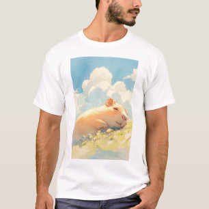 Capybara-kramar i gräset t shirt