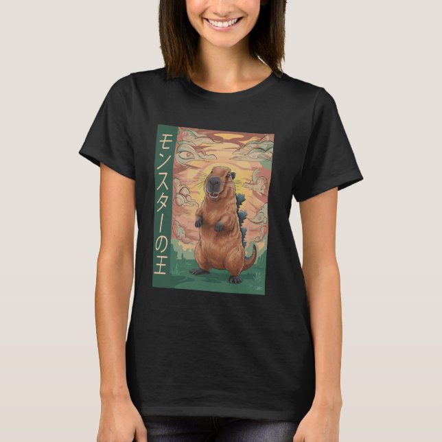 Capybara Kung i Monster Capyzilla Funny För barn T Shirt (Framsida)